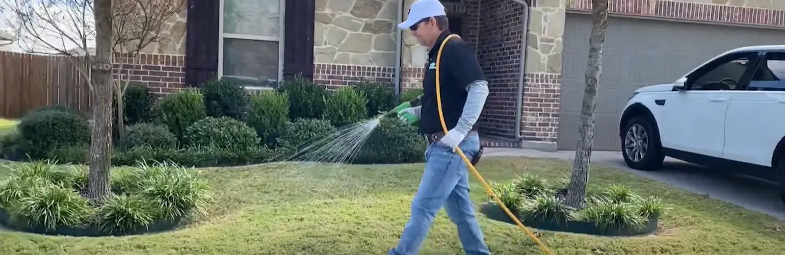 gro lawn tech spraying lawn